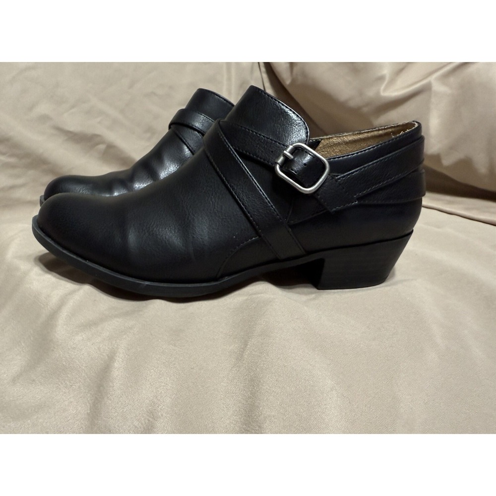 Life Stride Women's Flex Comfort Ankle Boots Side Zip Black Size‎ 7M